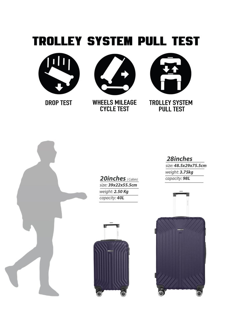 PARAJOHN Winso Cabin Size Lightweigh ABS Hardside Spinner Luggage Trolley -20 Inch | Carrying 10KG 4-Wheel Hardshell Suitcase-Navy Blue - Image 5