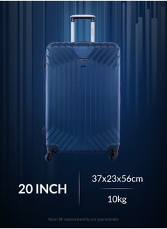 PARAJOHN Winso Cabin Size ABS Hardside Spinner Luggage Trolley 20 Inch Navy  - Image 3