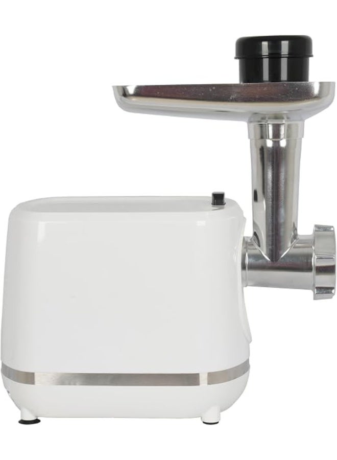 عفرا Electric Meat Grinder 1200W, Stainless Steel Cross Blade, 3 Cutting Discs, Sausage & Kibbeh Attachment, Heavy Duty Kitchen Mincer – AF-1200MGWT, 2 Year service Warranty 1200 W AF-1200MGWT white - Image 5