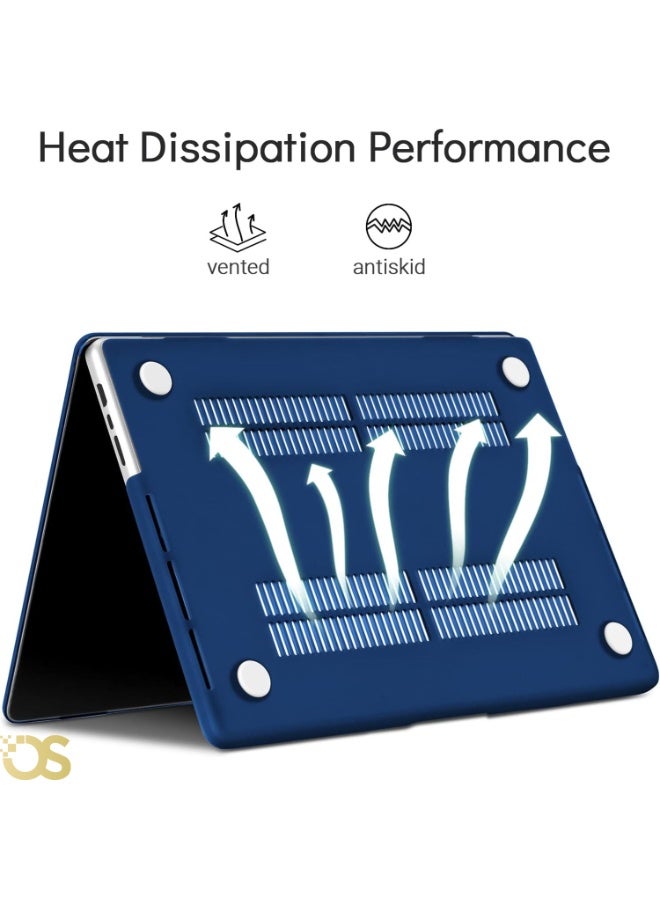 OS Hard Shell Protective Case for MacBook Air 13.3-inch — Matte Blue — Compatible with A1932, A2179 & A2337 Models - Image 5