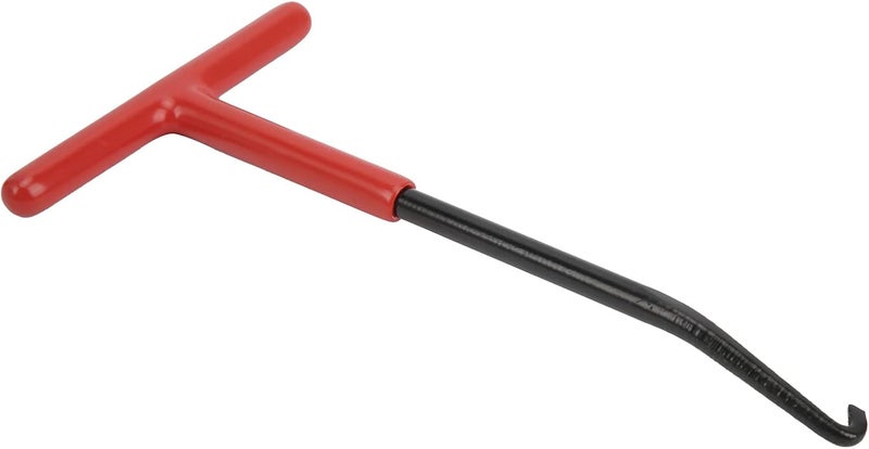 klarako Pipe Spring Puller, Rubber Steel T Handle Exhaust Pipe Spring Hook Red Black for Motorcycle - Image 1