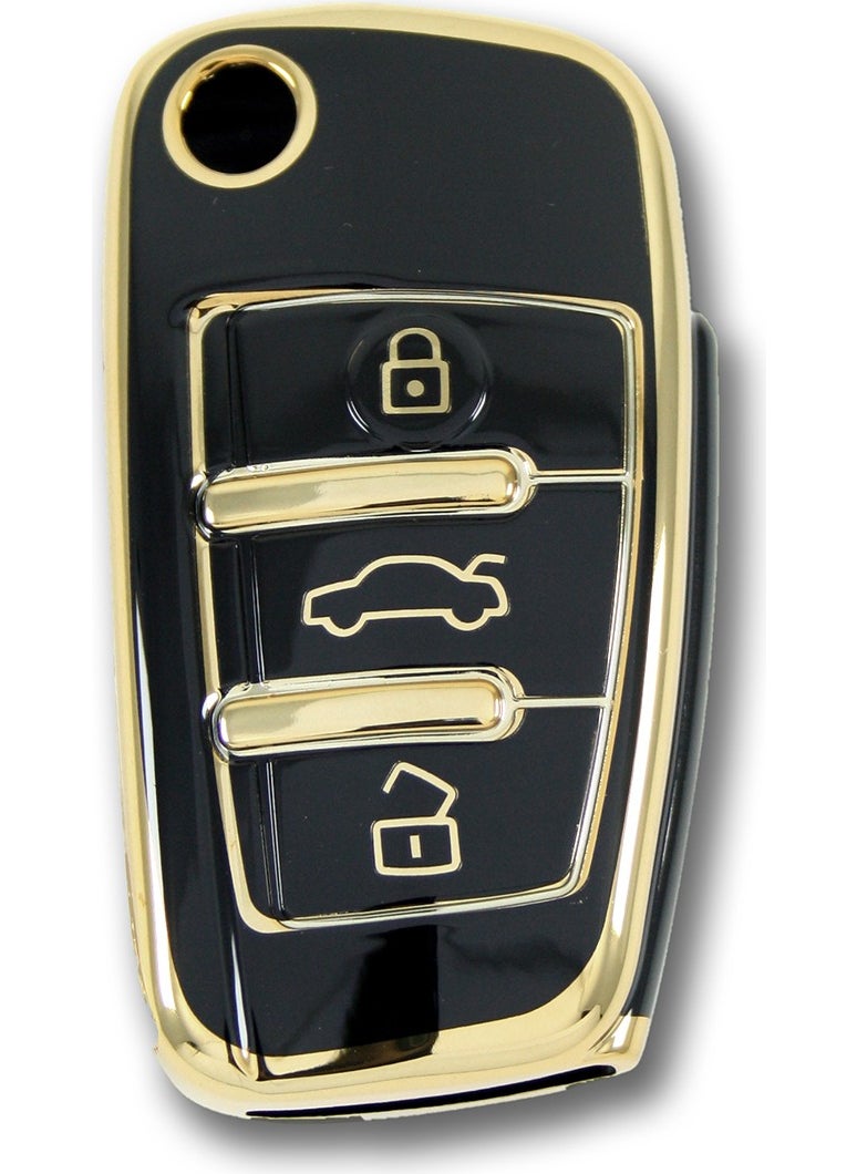 Audi 2005+ A3 A4 Q5 Q7 Black Car Key Remote Case Cover Auto Keychain - pzsku/ZFA9A497D16627EB6B24AZ/45/_/1730535780/097f55b0-1127-4b39-a9b2-618a392545ae