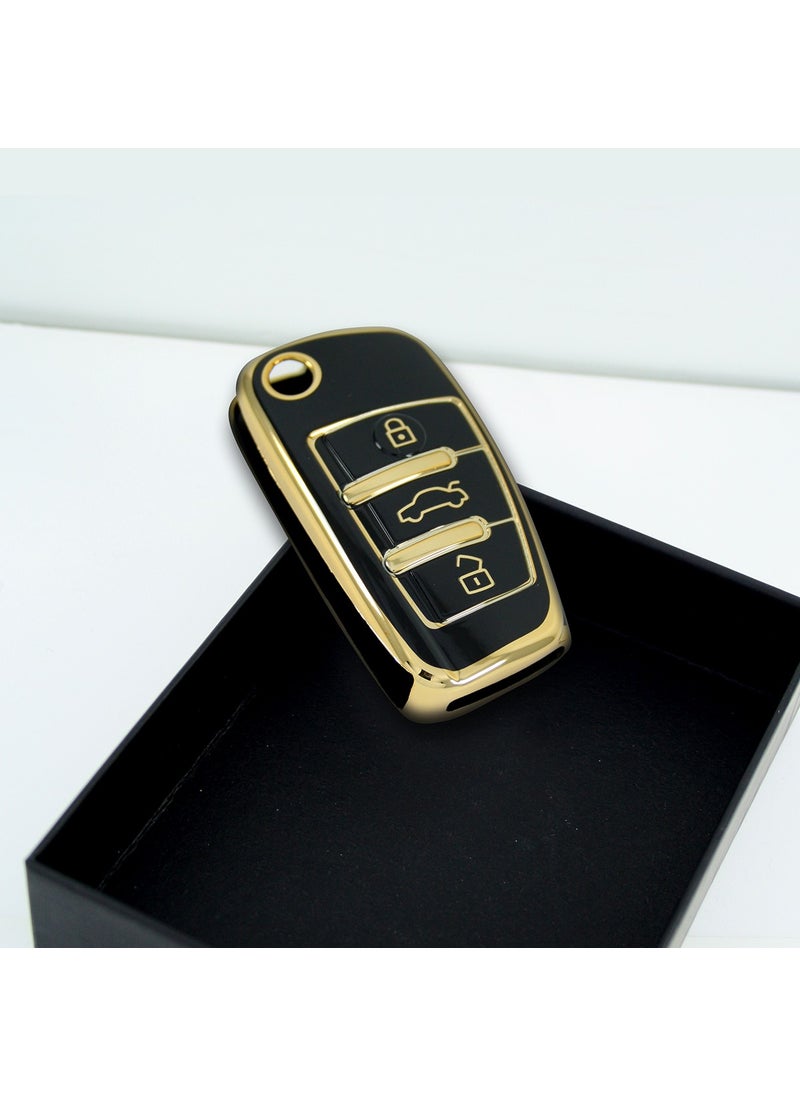 Audi 2005+ A3 A4 Q5 Q7 Black Car Key Remote Case Cover Auto Keychain - pzsku/ZFA9A497D16627EB6B24AZ/45/_/1730535782/268a0eb2-047f-41b9-8c48-026d87628212