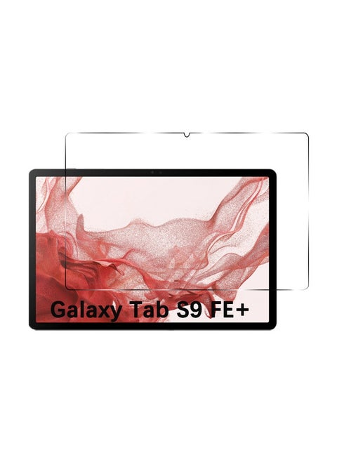 واقيات شاشة لجهاز Galaxy Tab S9 FE+ Plus، طبقة حماية من الزجاج المقوى الشفاف بدرجة صلابة 9H لجهاز Galaxy Tablet S9 FE+ مقاس 12.4 بوصة