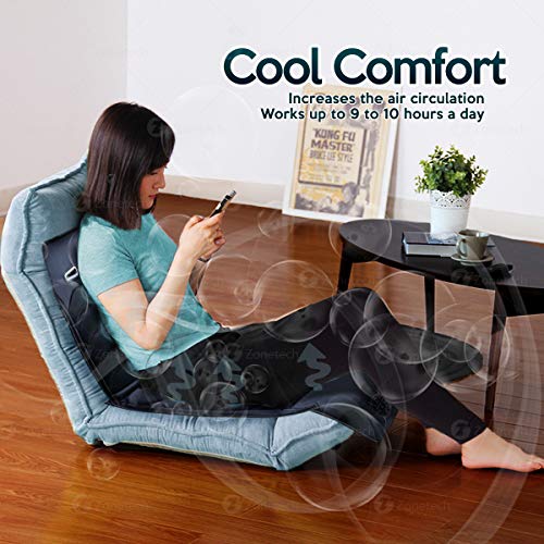 ZONETECH Cooling Car Seat Cushion - Black 12V Automotive Comfortable Massager Cooler Pad-Air Conditioned Air Circulation for Hot Weather - Image 5