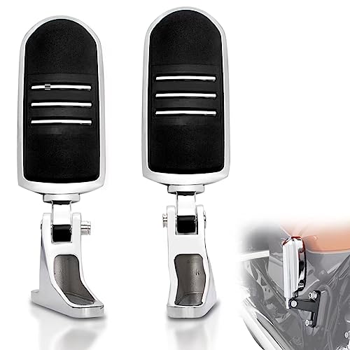 FOVPLUE Passenger Mini Footboard, Passenger Footpegs w/Mount Kit for Harley Touring 1993-2024,for CVO Electra Glide Road Glide Road King Street Glide Ultra Classic Ultra Limited Revival FLH,Chrome#1 - Image 1