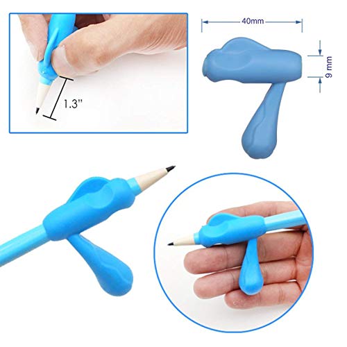 Geenber Pencil Grippers for Kids Handwriting 20Pcs Finger Grips Holder Ergonomic Writing Aid Grip Posture Correction Training Tools for Children Preschoolers Adults(6 Types) - Image 4