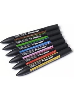 Winsor Newton Promarker Pen Set 6 Colors Mid Tones Set Mid Tones  - Image 2