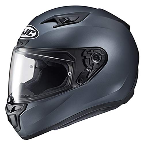 HJC i10 Solid Natural Motorcycle Helmet, DOT Approved (Semi Flat Anthracite, Large) - Image 1