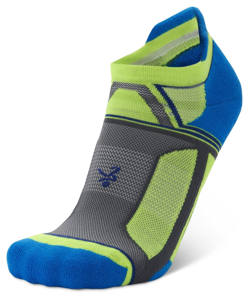 Balega Hidden Contour Upcycled Impact Resistance / Cushioning Performance No Show Athletic Running Socks for Men and Women (1 Pair) Ethereal Blue/Neon Lime, Medium - Image 5