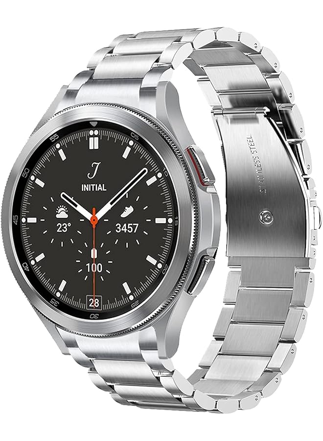 Dado Stainless Steel Replacement Band Compatible With Samsung Galaxy Watch 6 Classic 47Mm Watch 5 Pro 45Mm 4 Classic 46Mm No Gap Zero Gap Stainless Steel Quick Release Watch Band - Image 1