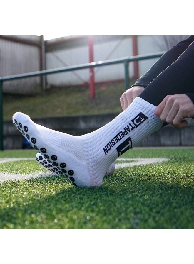 Men's Anti Slip Football Socks, Mens Grip Socks Soccer Non Slip Socks for Men Anti Slip Socks Grippers Non Skid Training Athletic Socks, sport socks(3 pairs） - Image 2