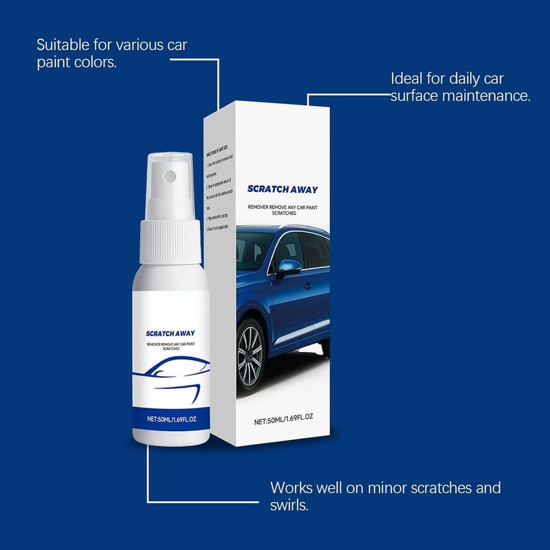 Scratch Remover for Vehicles | 50ml Detailing Spray | Car Scratch Repair - for Removal Detailing Swirl Automotive Glass Metal Rim Wheel Windshield Interior Bumper Garage - Image 5