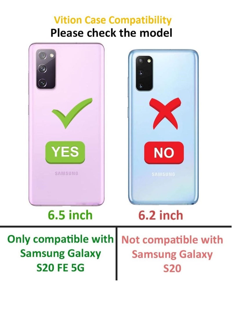 VITION Case for Samsung Galaxy S20 FE 5G / S20 Lite/ S20 Fan Edition - Crystal Clear Anti-Scratch Shock Absorption Cover, TPU Bumper with Reinforced Corners - Image 2