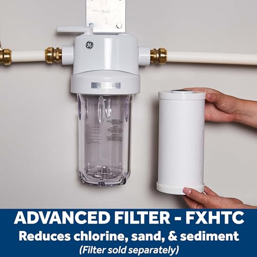 GE Whole House Water Filtration System, Reduces Sediment, Rust & More, Install Kit & Accessories Included, Filter Not Included, Replace Filters (FXHTC, FXHSC) Every 3 Months, GXWH40L - Image 2