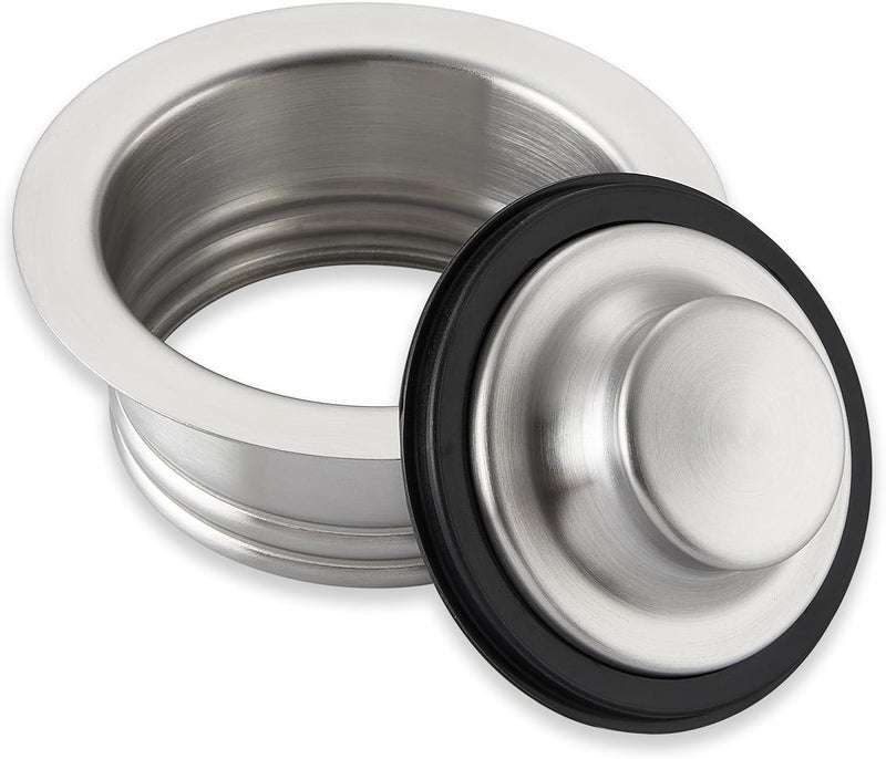 Luxier GD02-B Kitchen Sink Garbage Disposal Flange and Stopper in Brushed Stainless Steel - Image 2
