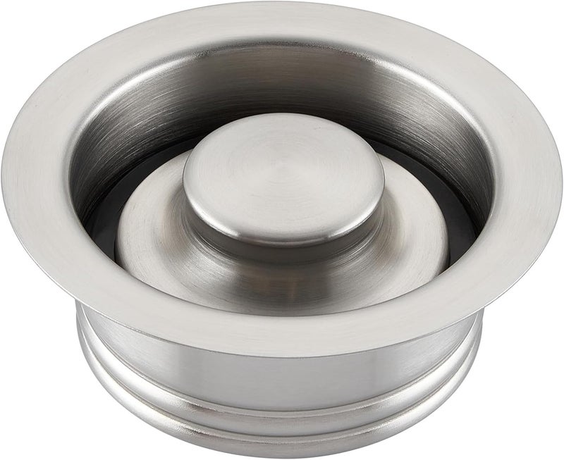 Luxier GD02-B Kitchen Sink Garbage Disposal Flange and Stopper in Brushed Stainless Steel - Image 1