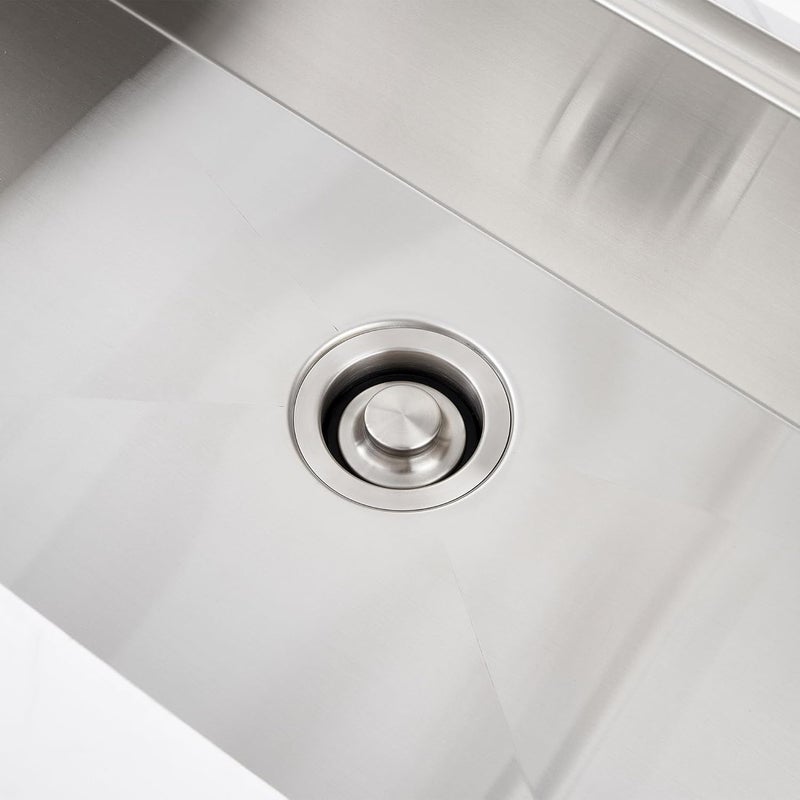Luxier GD02-B Kitchen Sink Garbage Disposal Flange and Stopper in Brushed Stainless Steel - Image 5