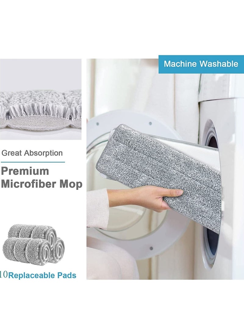 Arabest Flat Mop and Buckets Sets Floor Mop with 8PCS Reusable Microfiber Mop Pads Wet and Dry Use  - Image 4