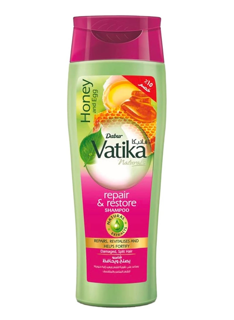 فاتيكا شامبو لترميم واستعادة الشعر من فاتيكا ناتشورالز 180 مل بالعسل والبيض