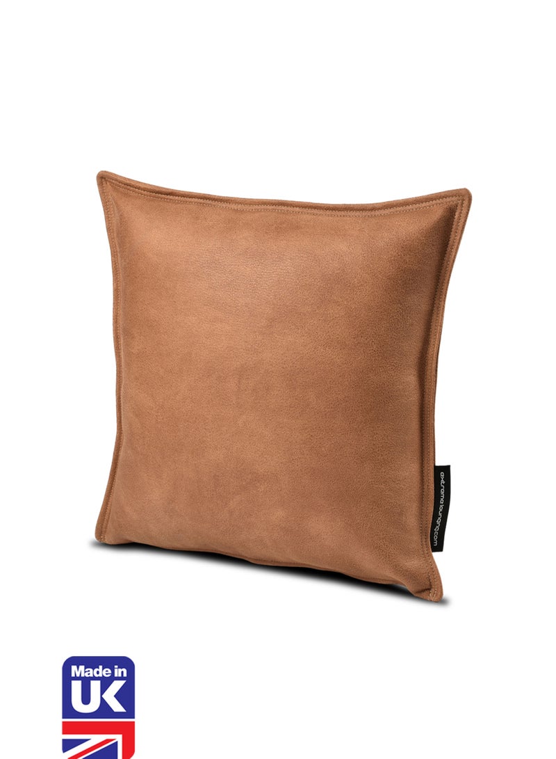 Extreme Lounging Extreme Lounging® - Original Luxury Leather Cushion - Made in UK - Premium Quality & filled Pillow - Stylish, Soft & Comfortable - 40x40cm - Color Tan - Image 1