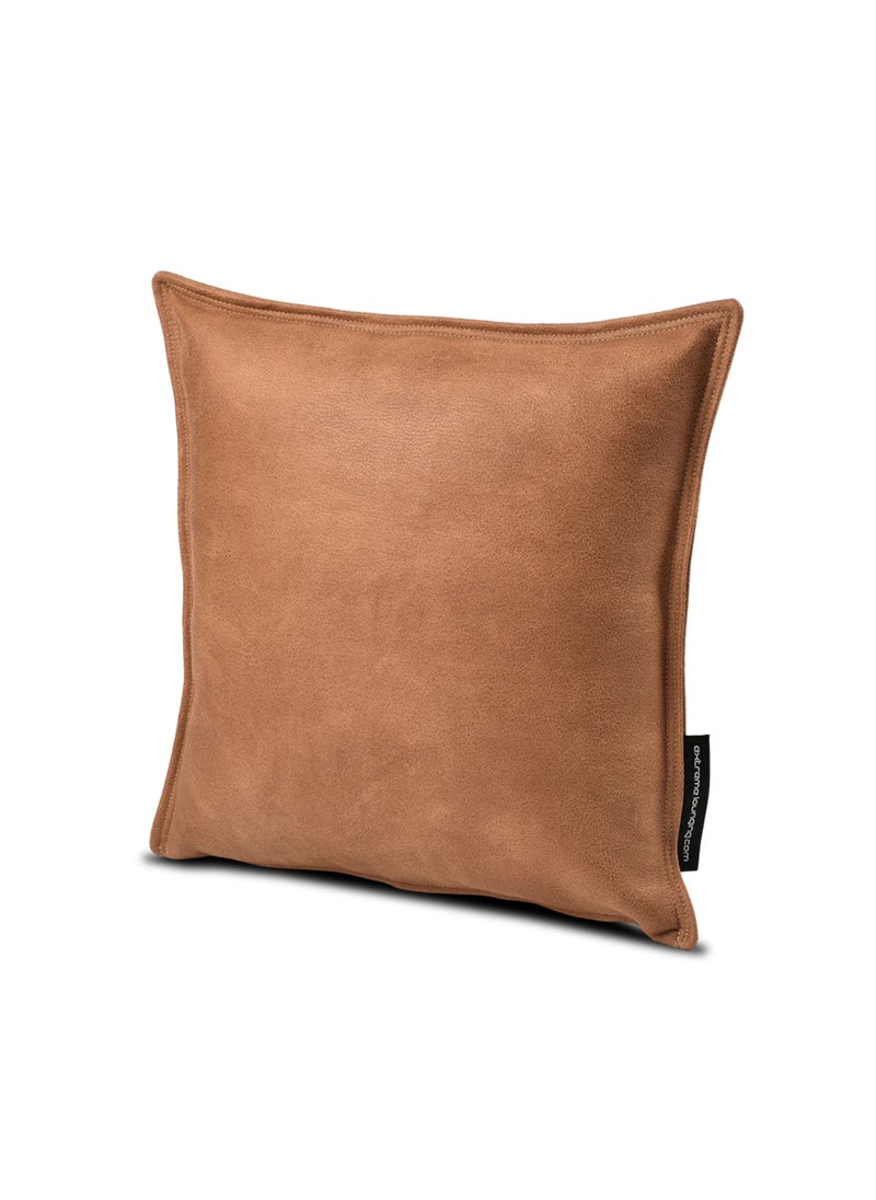 Extreme Lounging Extreme Lounging® - Original Luxury Leather Cushion - Made in UK - Premium Quality & filled Pillow - Stylish, Soft & Comfortable - 40x40cm - Color Tan - Image 2