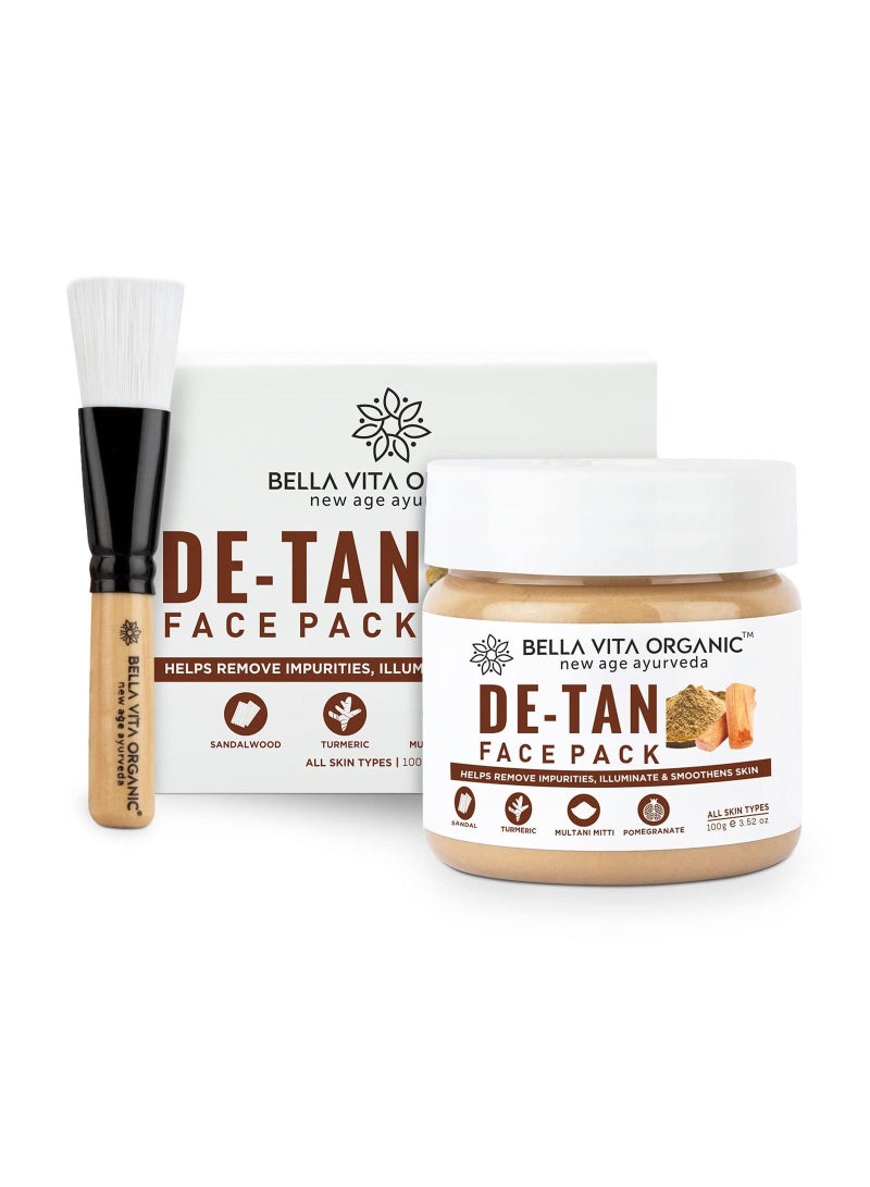 Bella Vita Organic De Tan Removal Face Pack 100 gms - Image 1