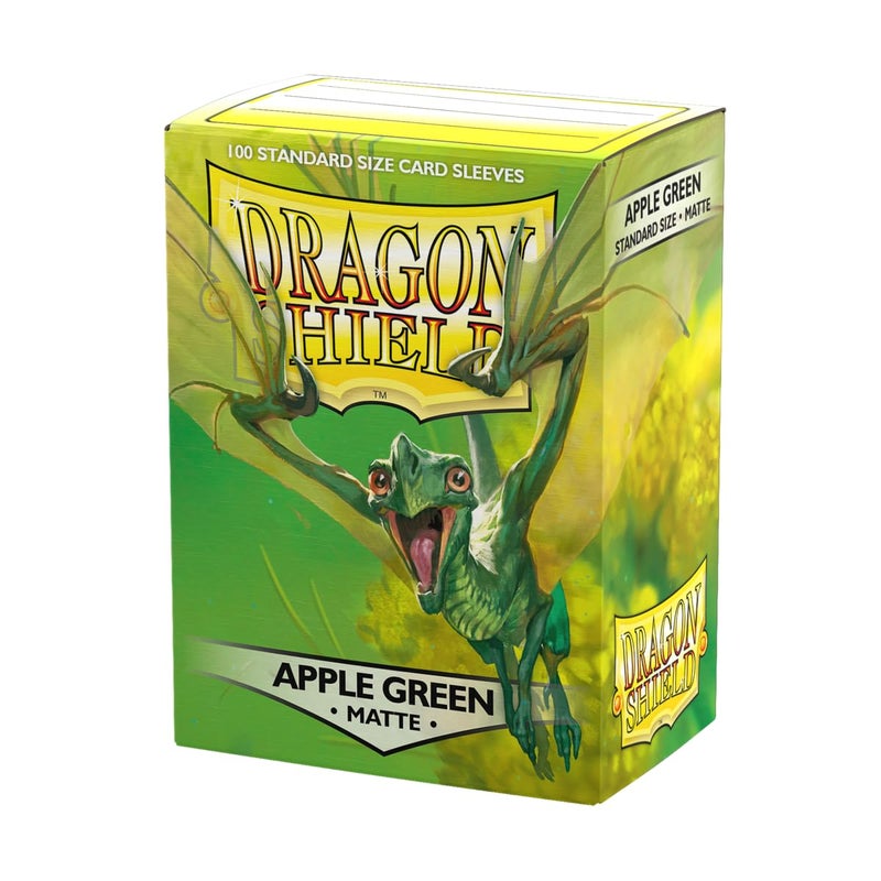 Dragon Shield | Standard Size Card Matte Sleeves | 100 CT - Smooth & Tough Premium TCG Sleeves | Compatible with Pokemon, Flesh & Blood, One Piece & Magic The Gathering | Apple Green - Matte - Image 1