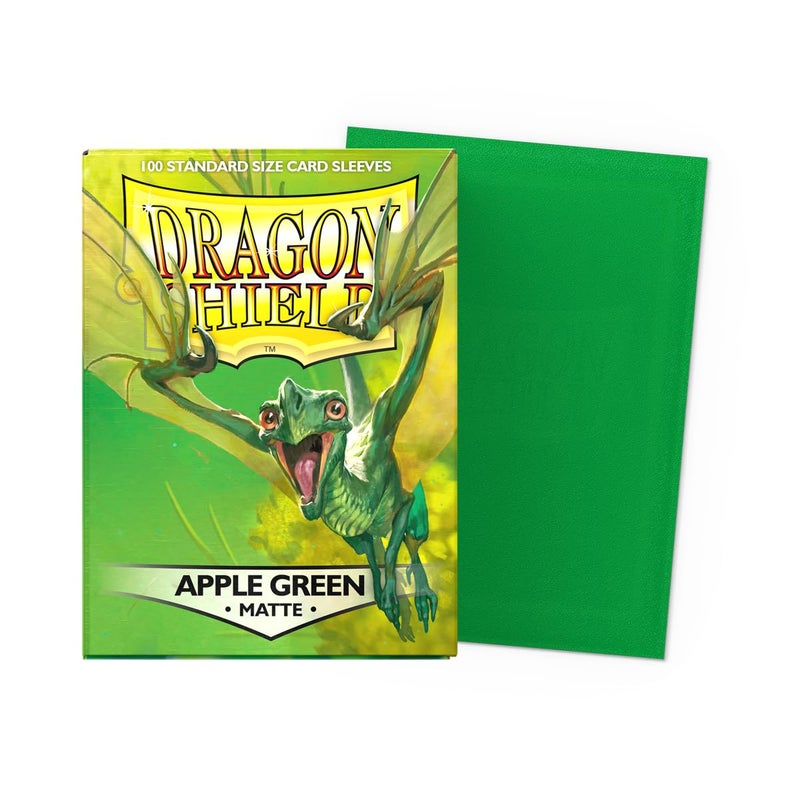 Dragon Shield | Standard Size Card Matte Sleeves | 100 CT - Smooth & Tough Premium TCG Sleeves | Compatible with Pokemon, Flesh & Blood, One Piece & Magic The Gathering | Apple Green - Matte - Image 2