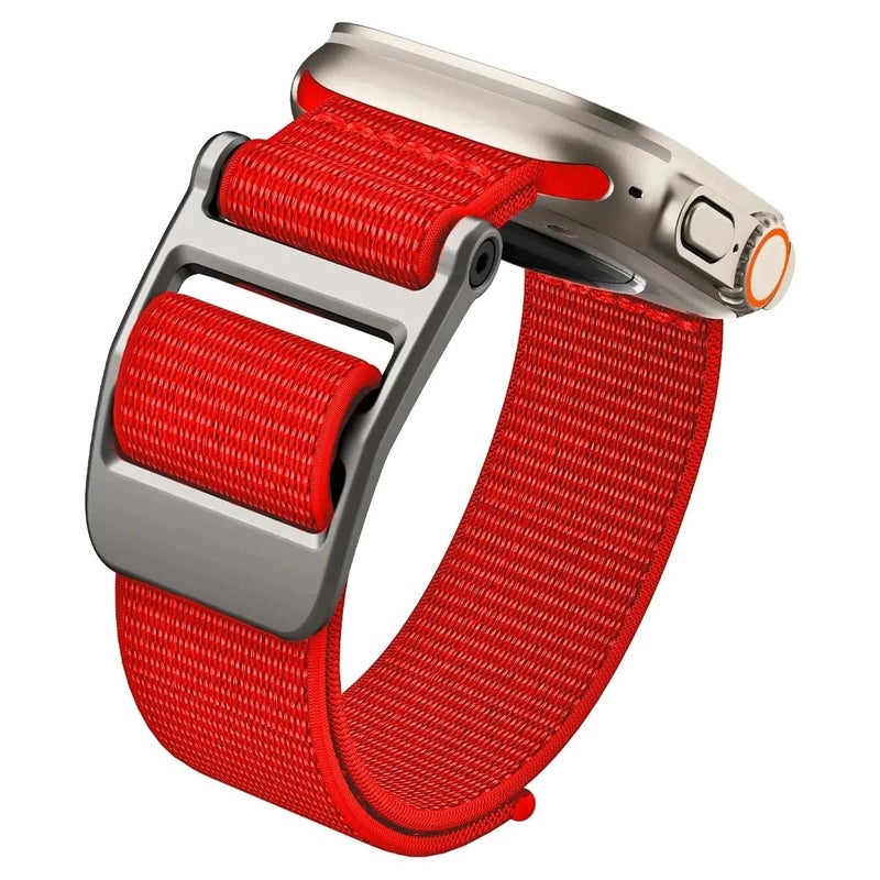 NEXT STORE SPG DuraPro Flex Solo Loop Band Compatible with Apple Watch Ultra/Ultra 2 & Series 1–10 – Adjustable Strap (Red) - Image 2