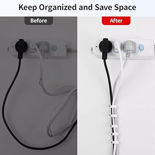 bvslf (10 mm/100 pcs) Wire Fastener Organizer Cable Clip with Metal Nail, Round Wire Clamp Speaker CCTV TV Electrical Ethernet RJ45 Coax Cable Wire Clip for Cord Management CAT6 CAT7 Cable Clamp - Image 3