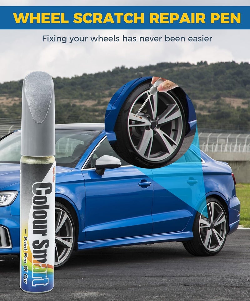 UBOG Touch Up Paint for Cars,Rim Paint,Car Accessories Wheel Paint,Auto Touch Up Paint,Car Scratch Remover Pen,Rim Scratch Repair,Car Paint Automotive Paint,Rim Paint for Car Wheel Repair (Silver) Flexible varied design - Image 5