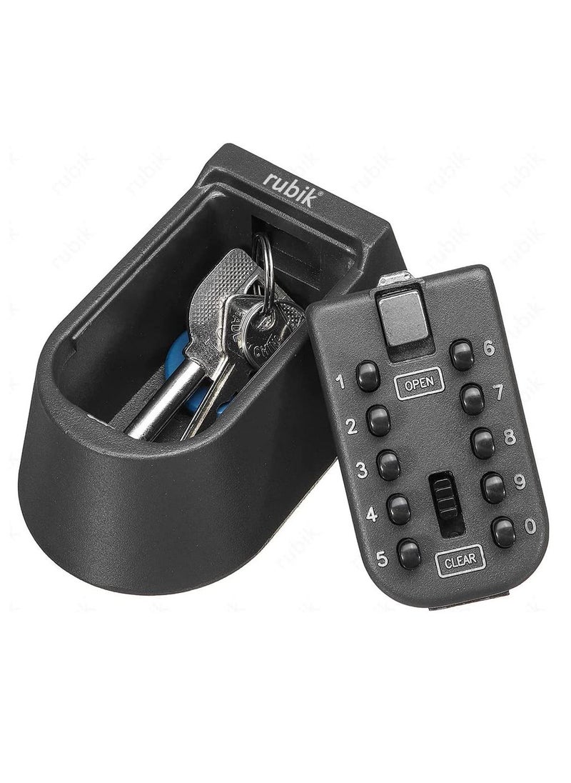 Rubik Key Storage Safe Box with 10-Digits Code Combination Password Security Lock Waterproof Wall Mount Push Button for Home Room Office  - Image 4