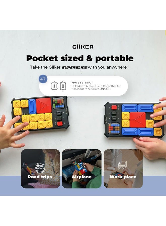 Giiker Super Slide Puzzle Games, Original 500+ Challenges Brain Teaser Puzzle, Toys for Kids, Travel Games Birthday Gifts Easter Stocking Stuffers for Boys Girls, Activities for Road Trips - Lavender - Image 2
