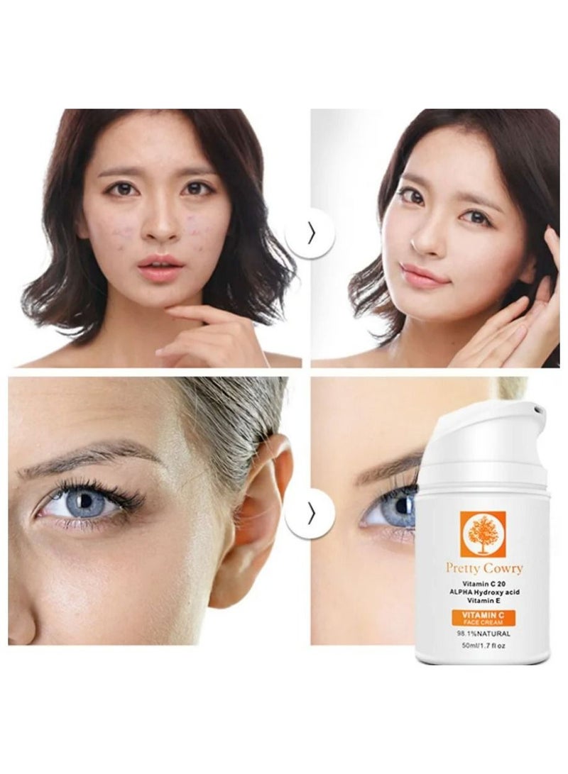 Pretty Cowry vitamin c Remove Acne Anti Wrinkle skin care natural serum Remove Acne Facial Cream Hyaluronic acid - Image 2