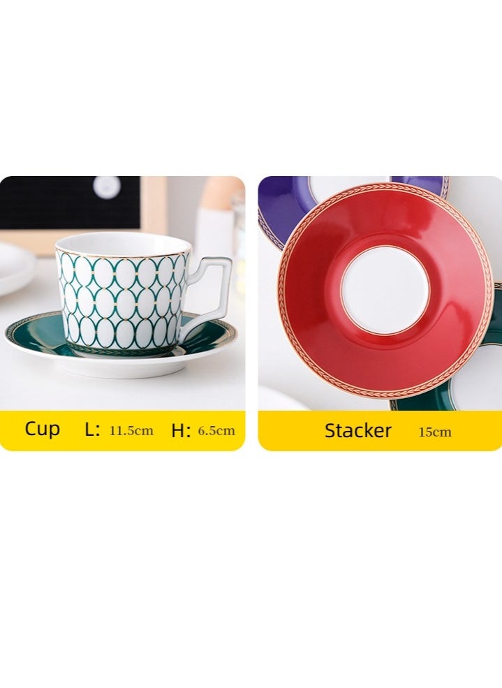 Cup And Saucer Bone China Gold-painted Ceramic Coffee Cup  200ml