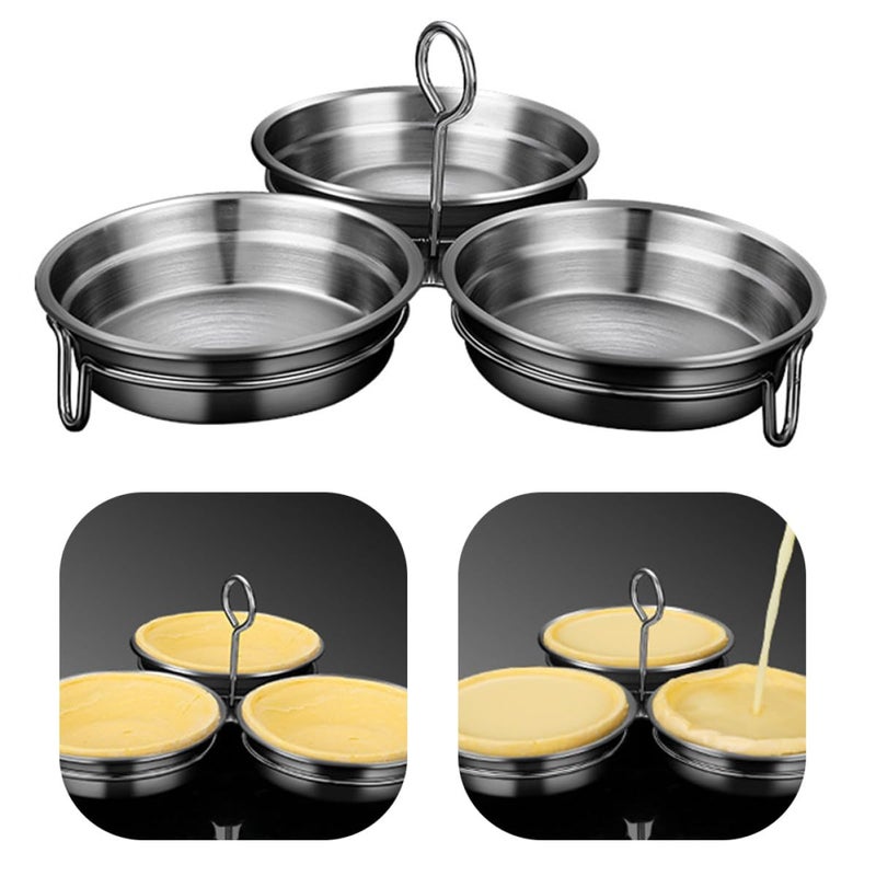 Stainless Steel Heart Shaped Egg Poacher Pan Nonstick Kitchen Cooking Set - Image 3