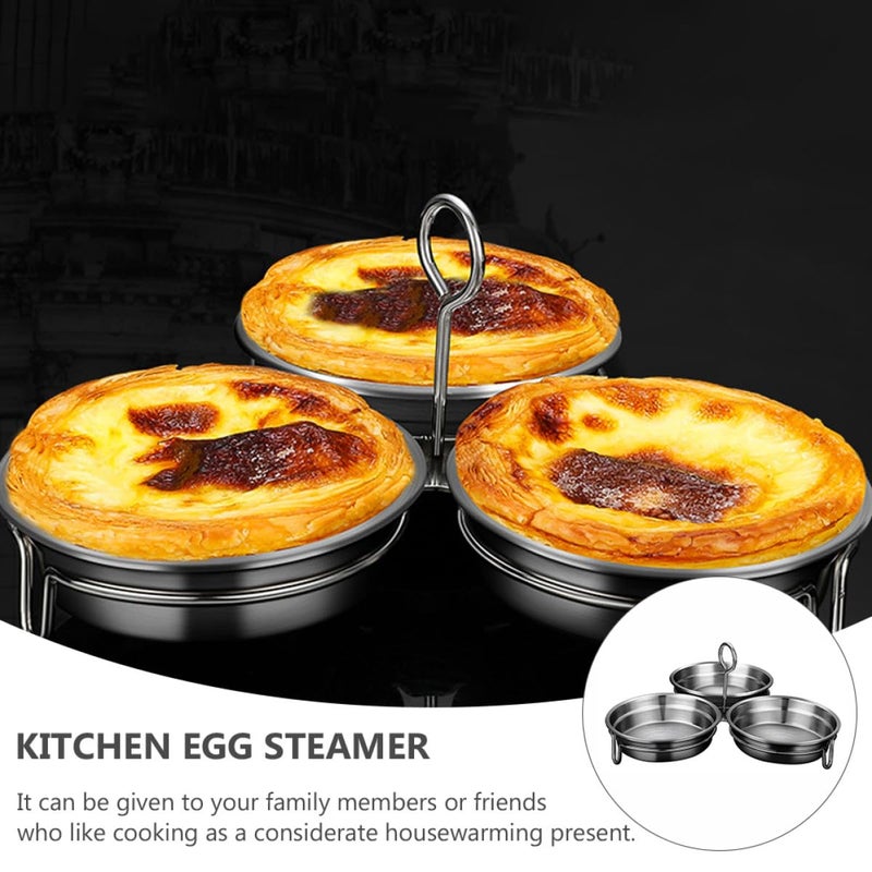 Stainless Steel Heart Shaped Egg Poacher Pan Nonstick Kitchen Cooking Set - Image 5