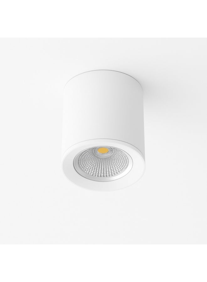 alfriday Surface Mounted Cylinder LED Downlight — 4000K, 12W, White finish - Image 1
