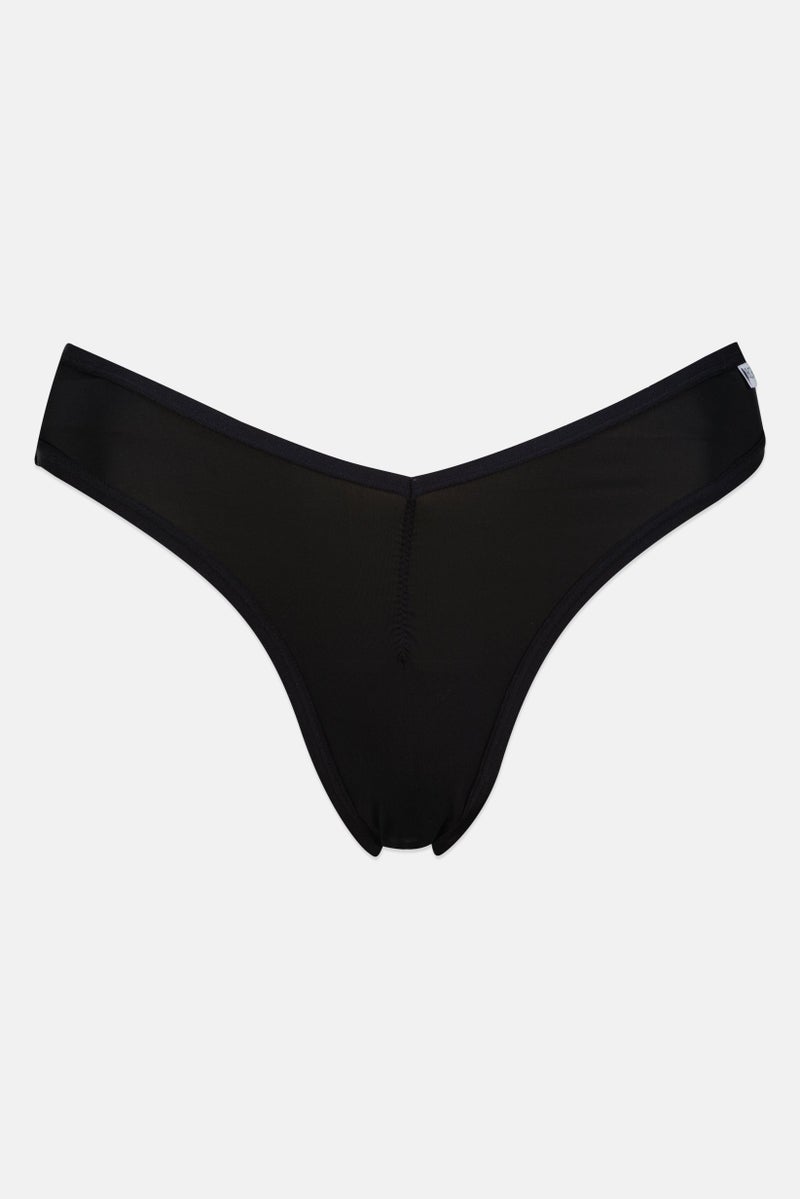 BCBG Women 3 Pieces Brand Logo High Cut Panties, Multicolor - Image 4