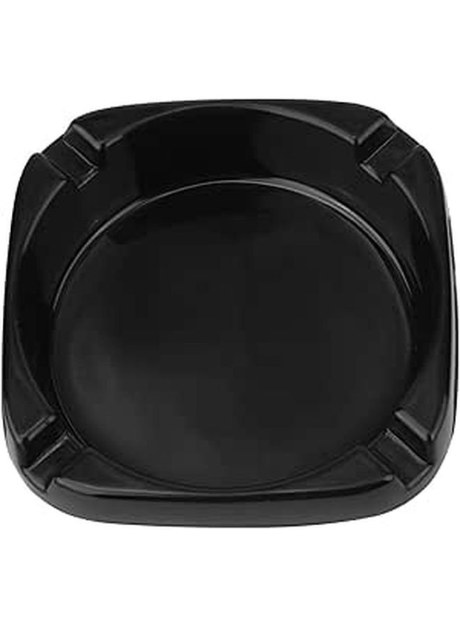 High Heat Resistant Square Smoking Ashtray Smooth Surface Lightweight for Indoor Outdoor Use Black - Image 1