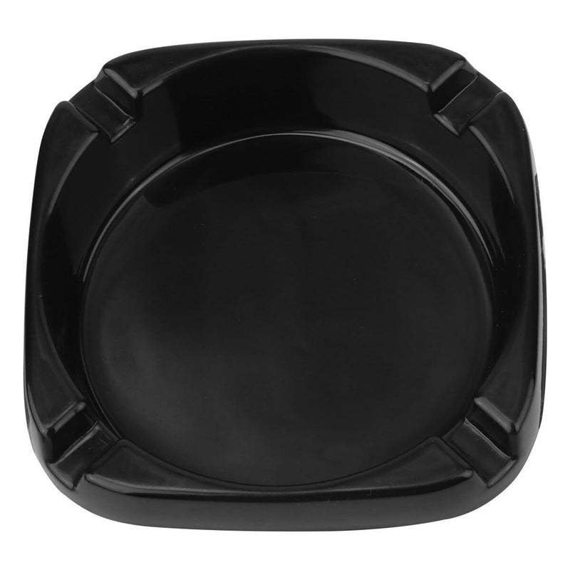 High Heat Resistant Square Smoking Ashtray Smooth Surface Lightweight for Indoor Outdoor Use Black - Image 2