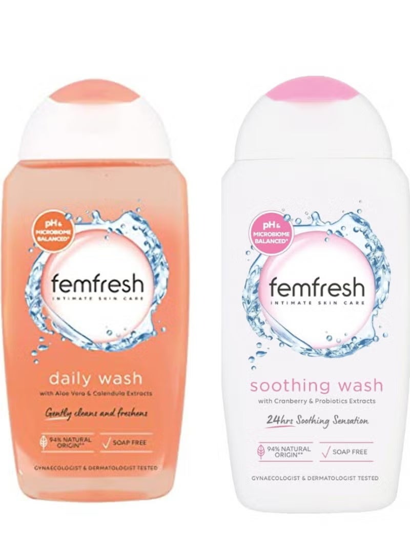 Femfresh Maximum Care Soothing Intimate Wash - 250ml, Pack of 2