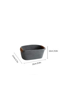 Generic Cotton Rope Storage Basket - Gray  - Image 4