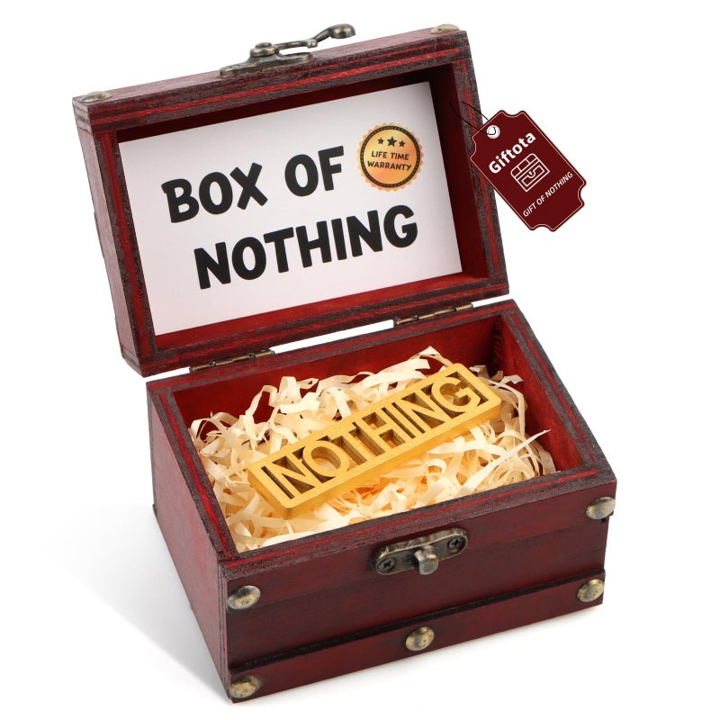 Giftota The Gift of Nothing - Gag Gifts for Person Who Wants Nothing & Who Has Everything Great for White Elephant Funny Birthday Christmas Idea Joke Gifts for Women Men - Image 1