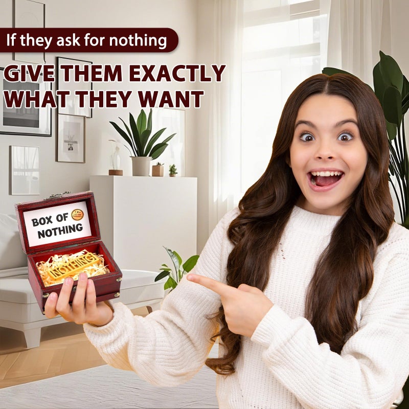 Giftota The Gift of Nothing - Gag Gifts for Person Who Wants Nothing & Who Has Everything Great for White Elephant Funny Birthday Christmas Idea Joke Gifts for Women Men - Image 5