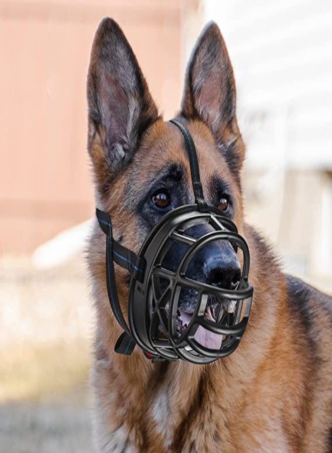 KsPups Pet Muzzle/Mouth Cover for Anti Biting Dog - Adjustable Pet Safety Strap Plastic Muzzle Cum Mouth Cover/Basket Cage (Medium) - Image 5