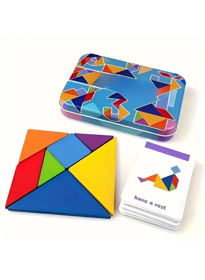 Tangram Puzzle 7 Piece Set 360 Modes Educational IQ Game For Kids And Adults - Image 4