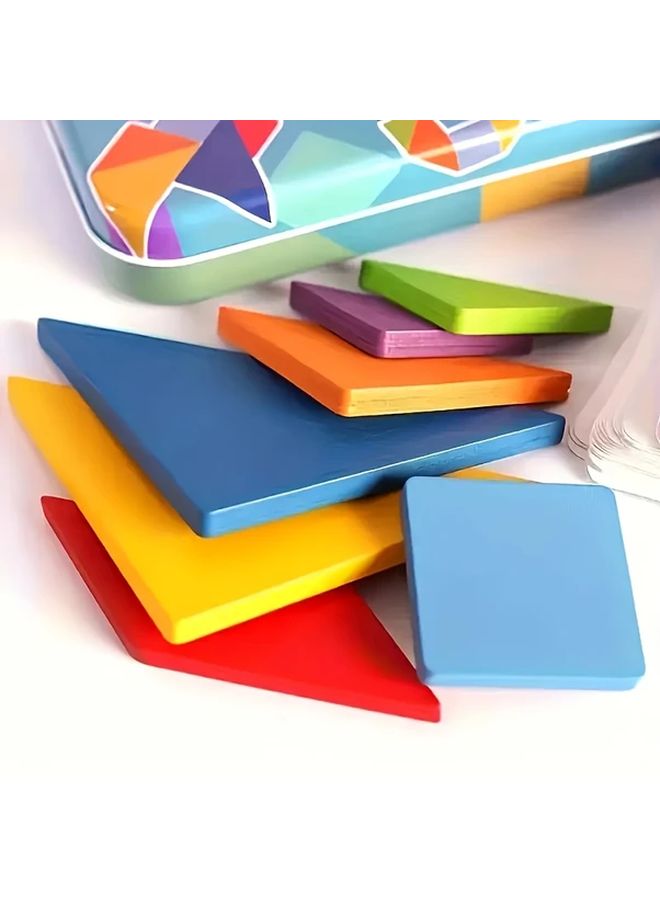 Tangram Puzzle 7 Piece Set 360 Modes Educational IQ Game For Kids And Adults - Image 5