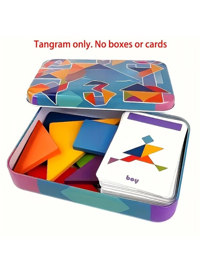 Tangram Puzzle 7 Piece Set 360 Modes Educational IQ Game For Kids And Adults - Image 2
